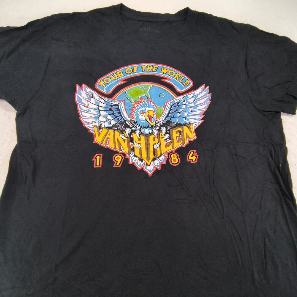 Van Halen Band Crew Neck Short Sleeve Shirt Adult Mens Size Extra Large XL Black